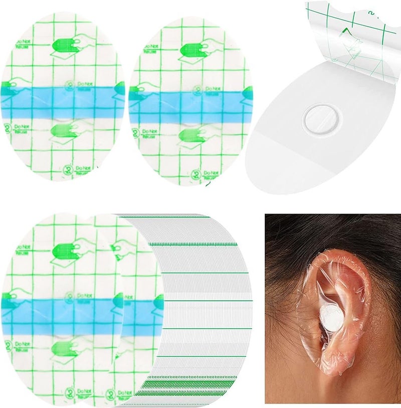 Daytoyz 40pcs Baby Waterproof Ear Stickers, Waterproof Ear Protector Cover, Ear Protectors with Ear Plugs for Adult, Teens, Ear Covers for Shower - Image 1